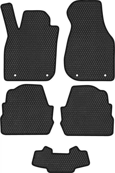 EVAtech AU11013CV5AV4RBB Floor mats for Audi A6 (1997-2001), black AU11013CV5AV4RBB