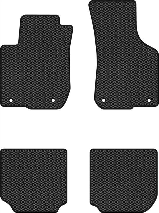 EVAtech AU21107PG4AV4RBB Floor mats for Audi A3 (1996-2003), schwarz AU21107PG4AV4RBB