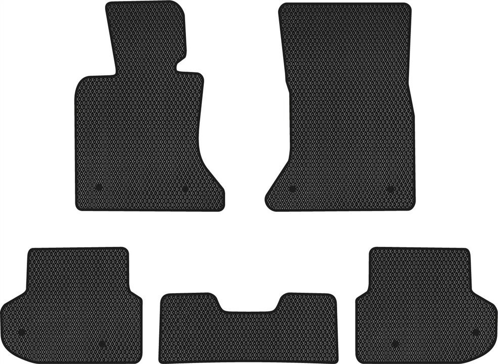 EVAtech BM11058CB5BW8RBB Floor mats for BMW 5 Series (2013-2017), black BM11058CB5BW8RBB