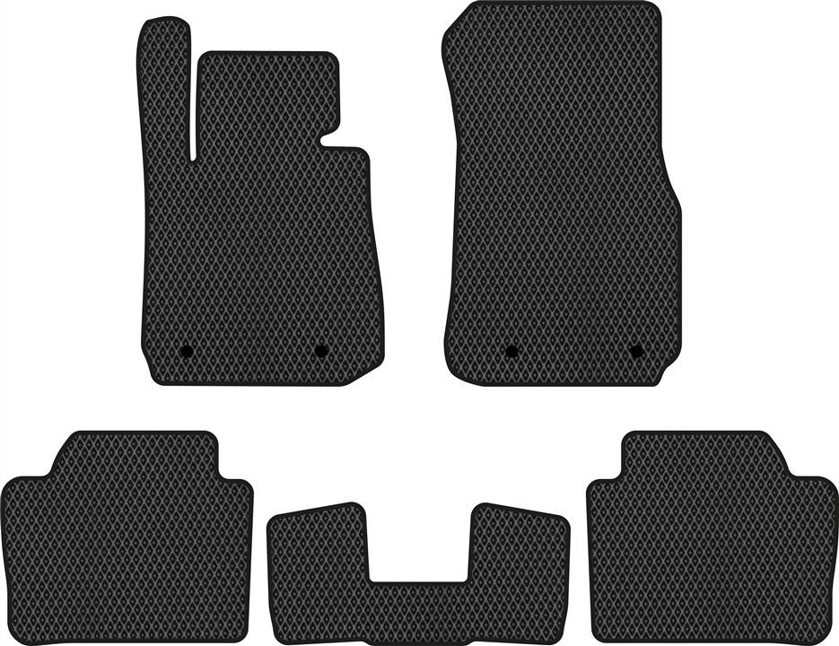 EVAtech BM1724C5BW4RBB Floor mats for BMW 3 Series (2012-2019), black BM1724C5BW4RBB