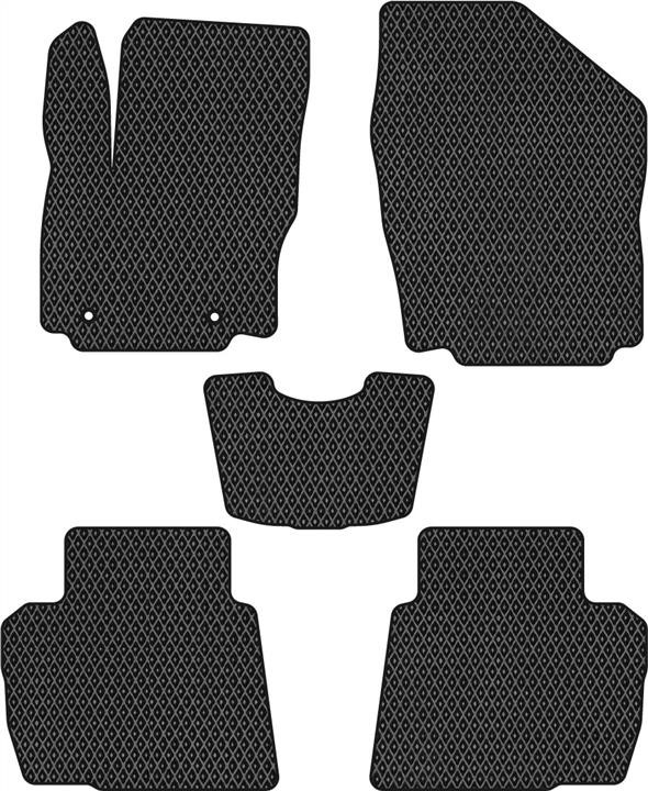 EVAtech FD369CV5TL2RBB Floor mats for Ford Mondeo (2010-2012), schwarz FD369CV5TL2RBB