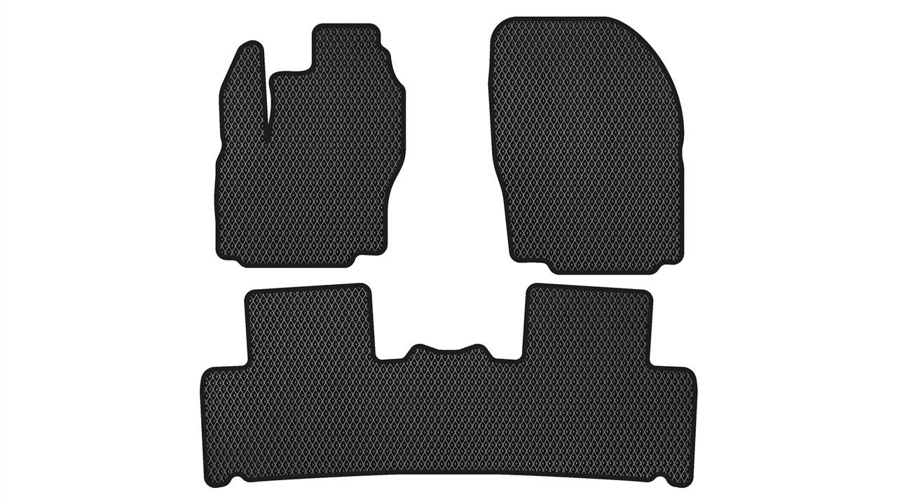 EVAtech FD31143ZV3RBB Floor mats for Ford Galaxy (2006-2015), schwarz FD31143ZV3RBB
