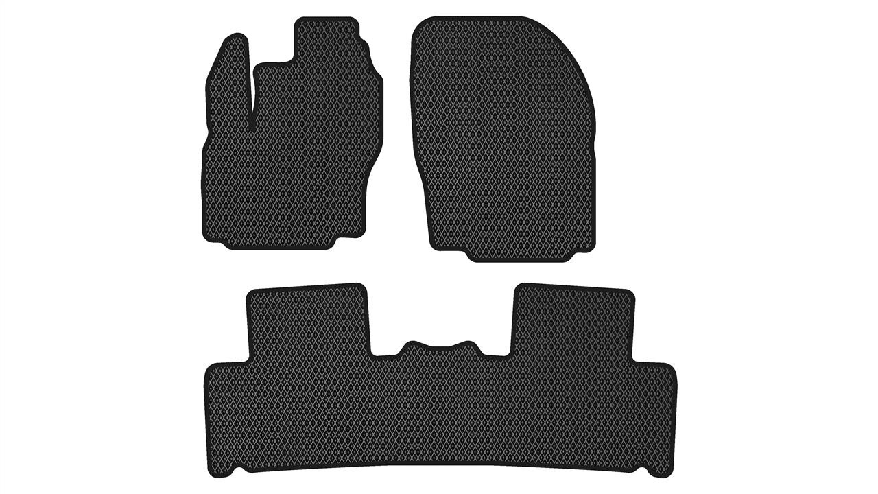 EVAtech FD31144ZV3RBB Floor mats for Ford S-Max (2006-2014), schwarz FD31144ZV3RBB