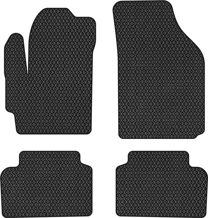 EVAtech CT3424PV4RBB Floor mats for Chevrolet Spark (2005-2009), schwarz CT3424PV4RBB