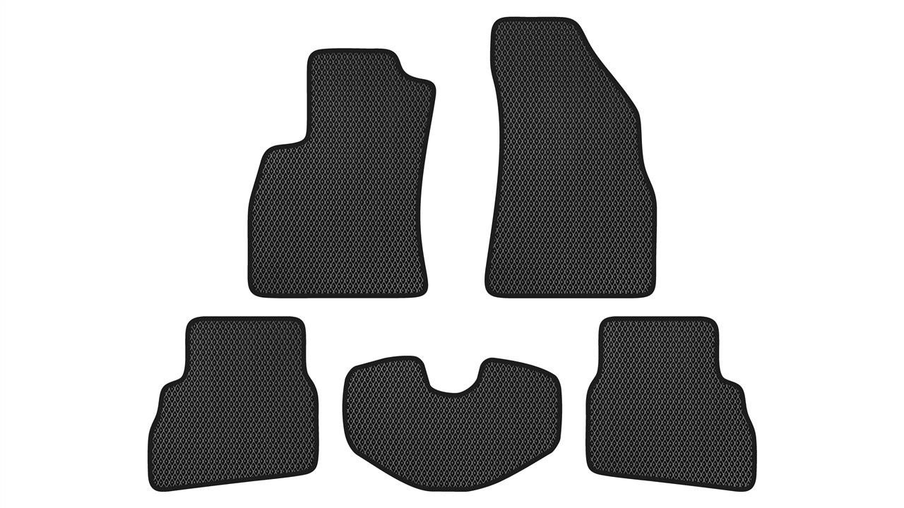 EVAtech FT21324CG5RBB Floor mats for Fiat Doblo (2010-2014), schwarz FT21324CG5RBB