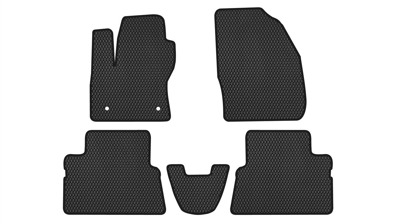 EVAtech FD1935CV5TL2RBB Floor mats for Ford Kuga (2008-2012), schwarz FD1935CV5TL2RBB