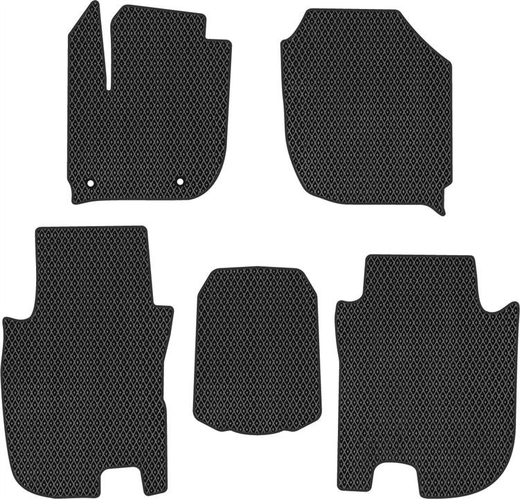 EVAtech HA1470CV5TL2RBB Floor mats for Honda Fit (2013-2020), schwarz HA1470CV5TL2RBB