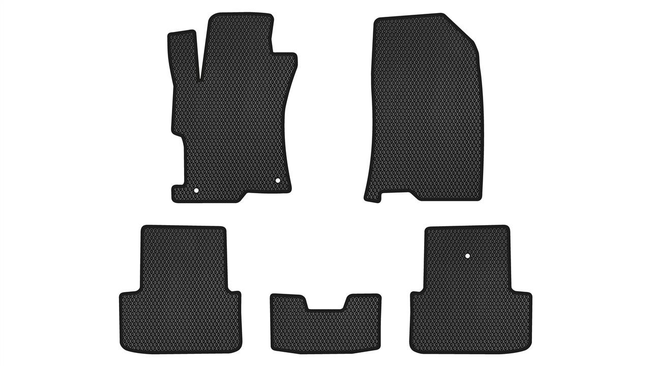 EVAtech HA1867CV5LP3RBB Floor mats for Honda Accord (2008-2013), black HA1867CV5LP3RBB