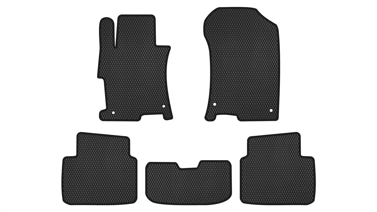 EVAtech HA1868C5LP4RBB Floor mats for Honda Accord (2008-2013), black HA1868C5LP4RBB
