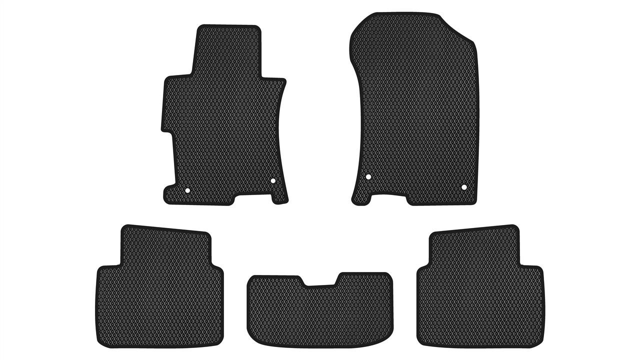 EVAtech HA1868CB5LP4RBB Floor mats for Honda Accord (2008-2013), black HA1868CB5LP4RBB