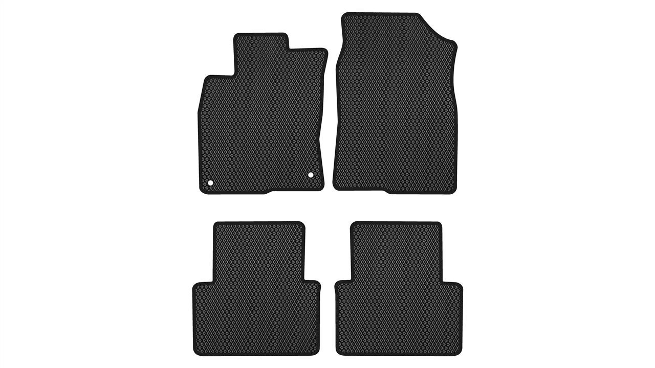 EVAtech HA1869PG4TL2RBB Floor mats for Honda Civic (2015-2021), black HA1869PG4TL2RBB