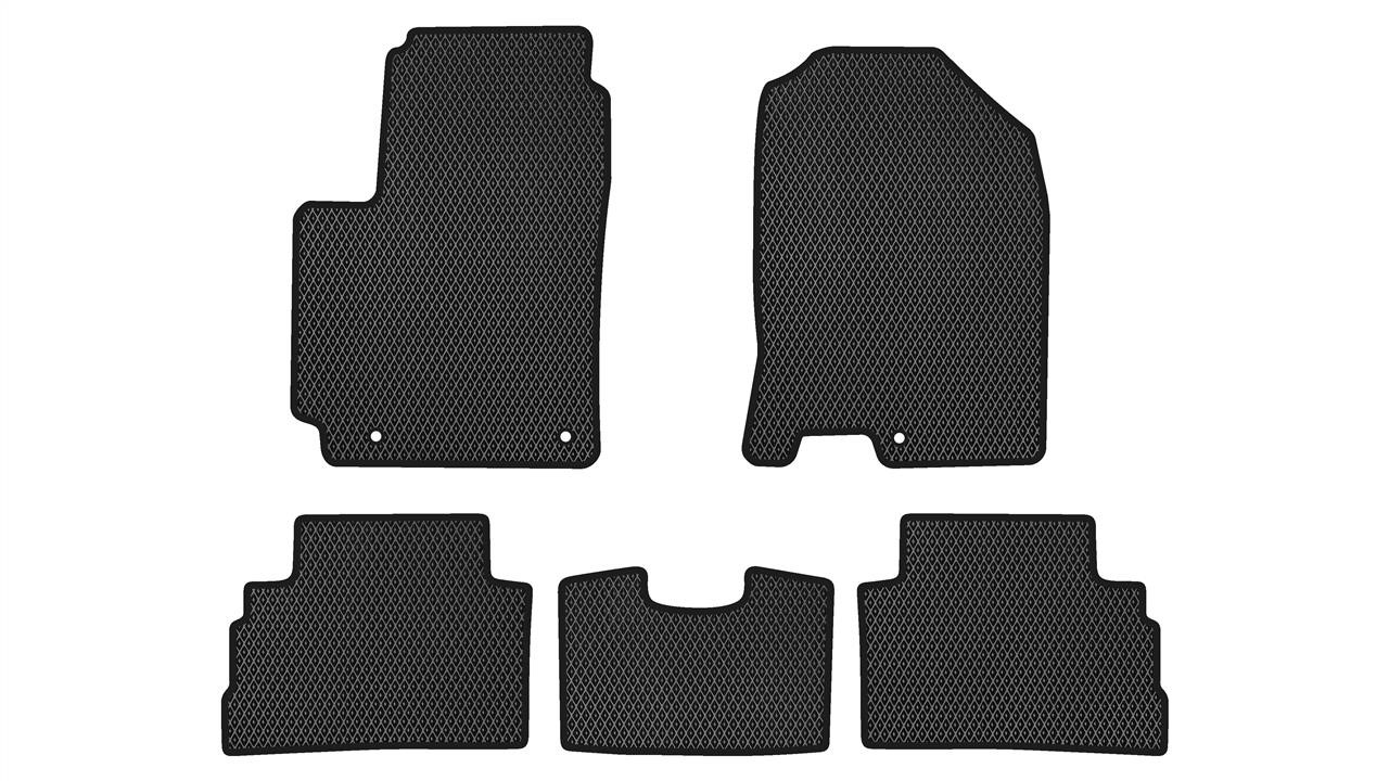 EVAtech HY51171CG5LP3RBB Floor mats for Hyundai Kona (2017-), black HY51171CG5LP3RBB