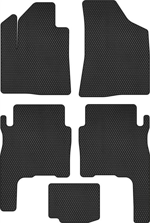 EVAtech HY392CV5RBB Floor mats for Hyundai Santa FE (2006-2010), black HY392CV5RBB
