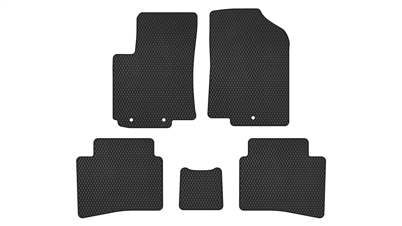 EVAtech KI3319CG5CP3RBB Floor mats for Kia Rio (2011-2017), black KI3319CG5CP3RBB