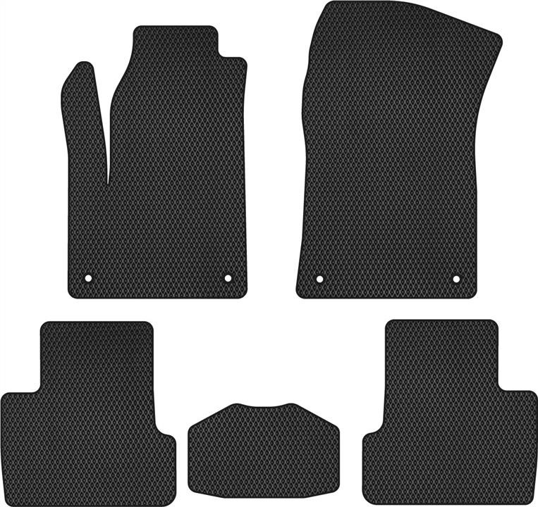 EVAtech JP398C5TL4RBB Floor mats for Jeep Cherokee (2014-), black JP398C5TL4RBB
