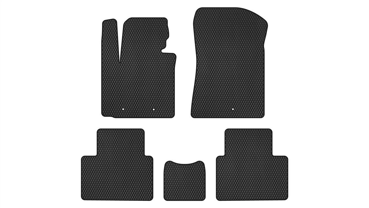 EVAtech KI31646C5TL3RBB Floor mats for Kia Soul (2014-2018), schwarz KI31646C5TL3RBB