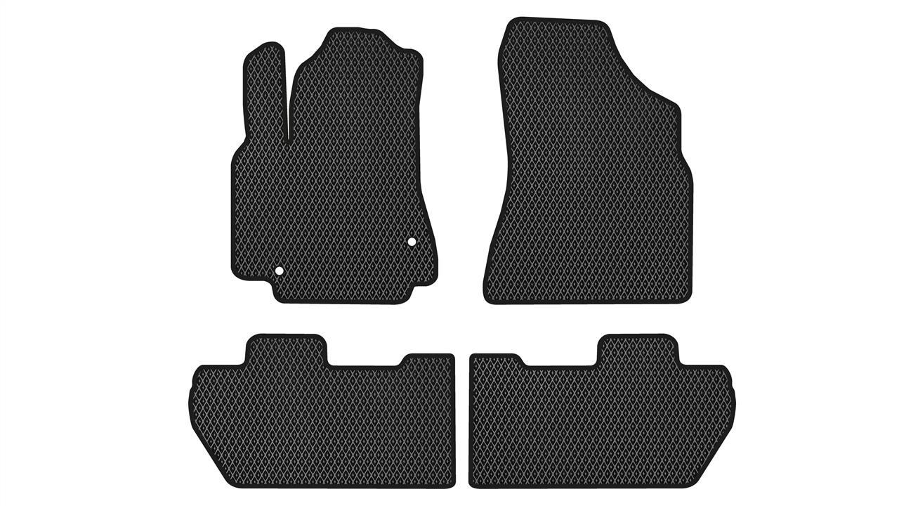 EVAtech PT1910PV4CP2RBB Floor mats for Peugeot Partner (2008-2018), black PT1910PV4CP2RBB