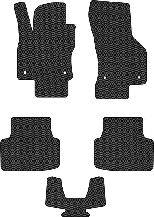EVAtech SK3637CV5AV4RBB Floor mats for Skoda Octavia (2013-2020), schwarz SK3637CV5AV4RBB