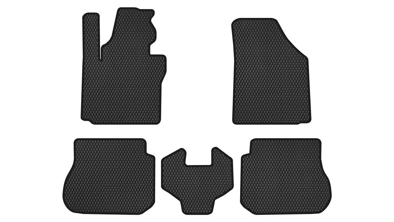EVAtech VW51426CV5RBB Floor mats for Volkswagen Caddy (2004-2015), black VW51426CV5RBB