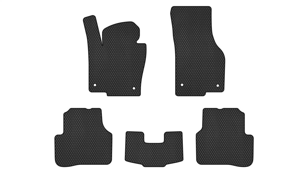 EVAtech VW1710CV5AV4RBB Floor mats for Volkswagen Passat Alltrack (2010-2014), black VW1710CV5AV4RBB