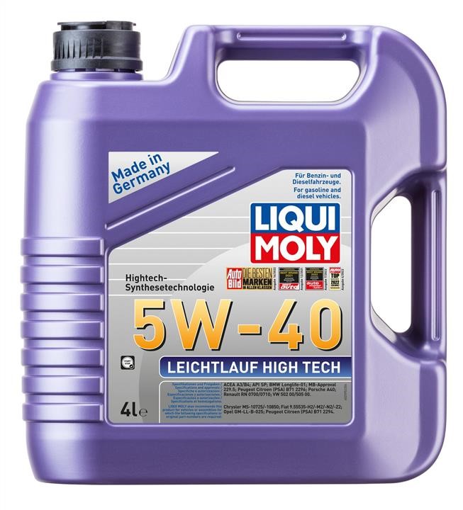 Liqui Moly 2595 Engine oil Liqui Moly Leichtlauf High Tech 5W-40, 4L 2595