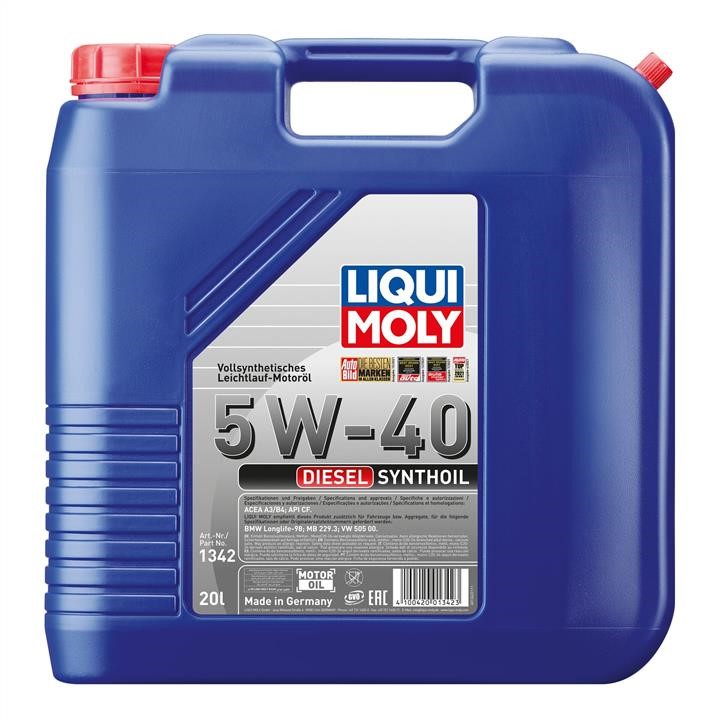 Liqui Moly 1342 Engine oil Liqui Moly Diesel Synthoil 5W-40, 20L 1342