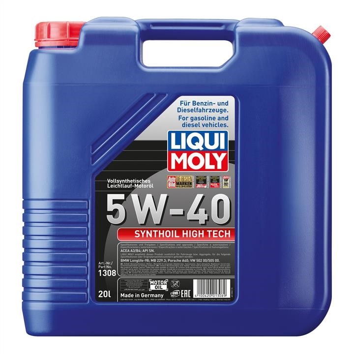 Liqui Moly 1308 Engine oil Liqui Moly Synthoil High Tech 5W-40, 20L 1308