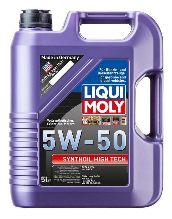 Liqui Moly 9068 Engine oil Liqui Moly Synthoil High Tech 5W-50, 5L 9068