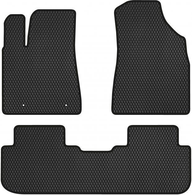 EVAtech TY21102ZV3LA2RBB Floor mats for Toyota Highlander (2008-2013), black TY21102ZV3LA2RBB