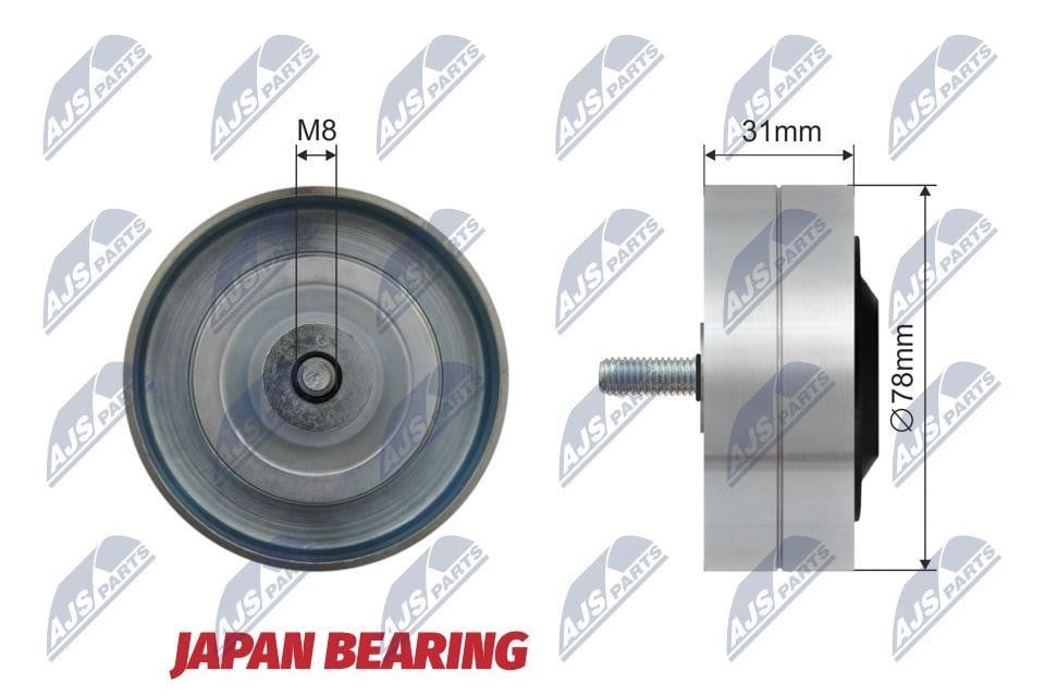 Guide pulley Audi A8: RNKAU082 NTY Drive belt tensioner pulley