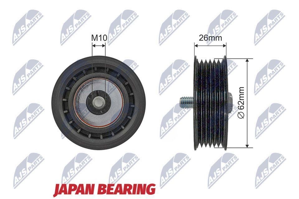 NTY RNK-SA-007 V-ribbed belt tensioner (drive) roller RNKSA007