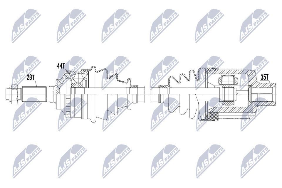 CV axle Mazda: NPWMZ084 NTY Drive shaft