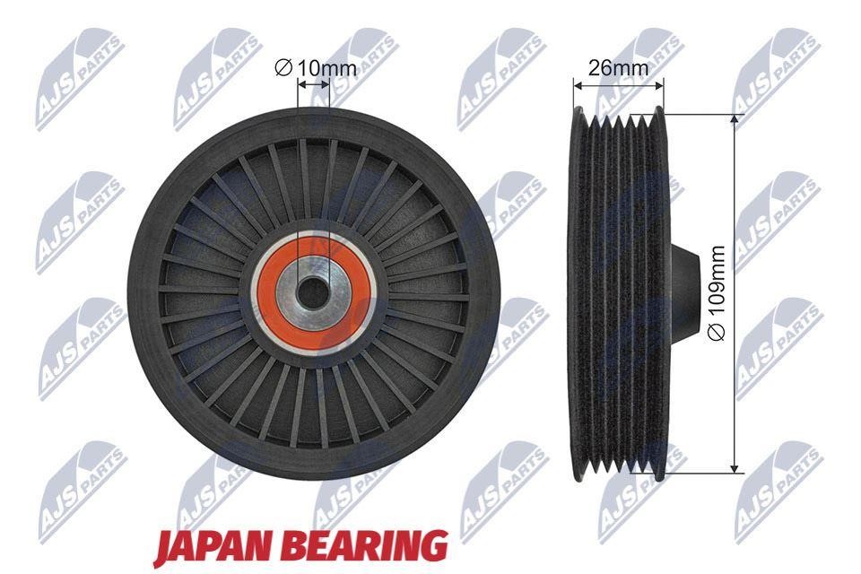 Belt tensioner pulley Mercedes V-Class: RNKME070 NTY Drive belt tensioner pulley