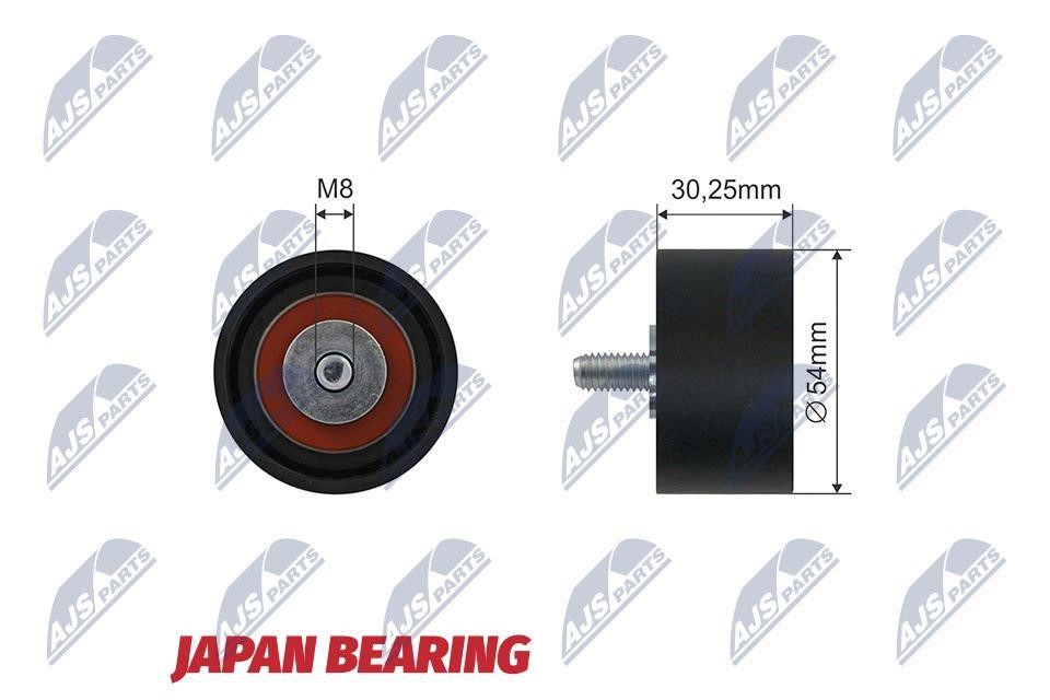Idler tensioner pulley Jeep Commander: RNKME075 NTY Drive belt tensioner pulley