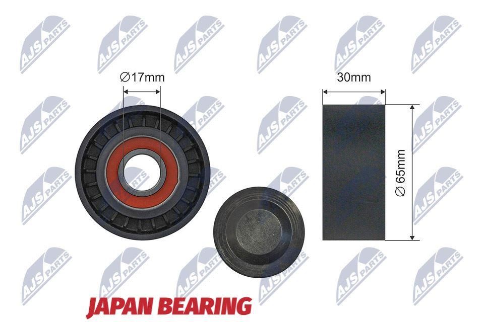 Guide pulley Renault: RNKRE043 NTY Drive belt tensioner pulley