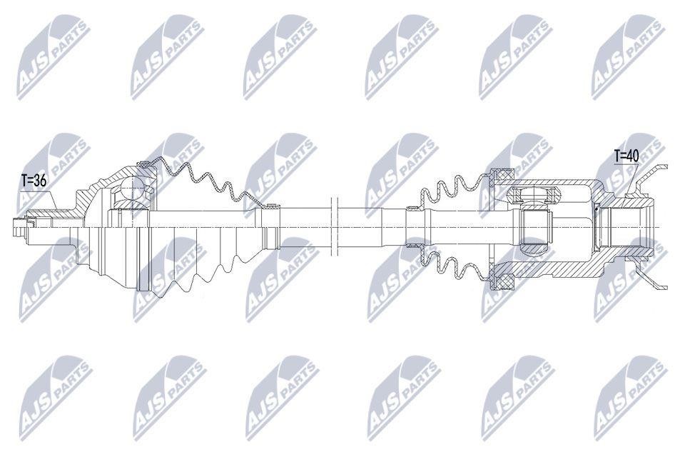 Drive shaft NTY NPW-VW-183