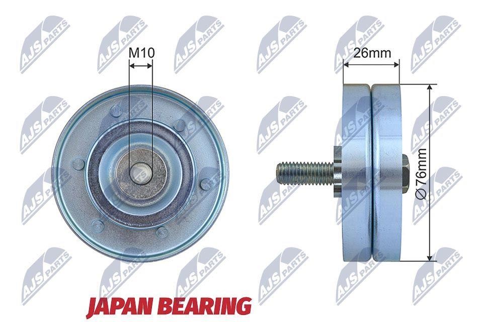 Belt tensioner pulley Opel Combo: RNKPL045 NTY Drive belt tensioner pulley