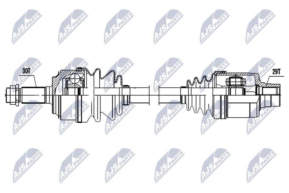 CV axle Honda: NPWHD094 NTY Drive shaft