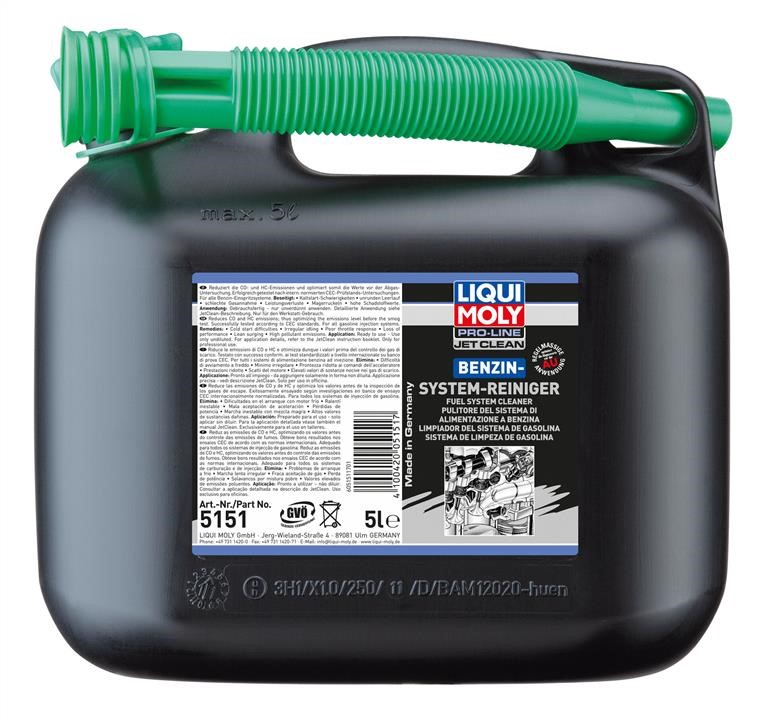 Liqui Moly 5151 Liquid for cleaning gasoline injection systems Liqui Moly Pro Line JetClean Benzin System Reiniger, 5 l 5151