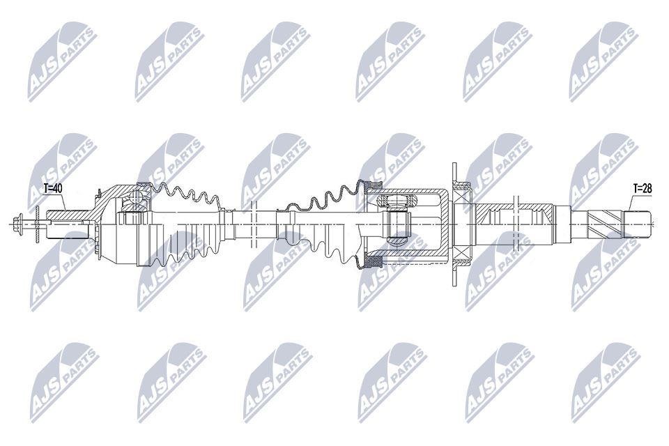 CV axle Volvo S80: NPWVV145 NTY Drive shaft