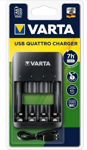 Varta 57652101401 Value USB Quattro Charger pro 4x AA/AAA 57652101401