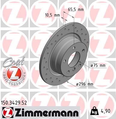 Otto Zimmermann 150.3429.50 Brake disc 150342950