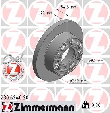 Otto Zimmermann 230.6240.00 Brake disc 230624000
