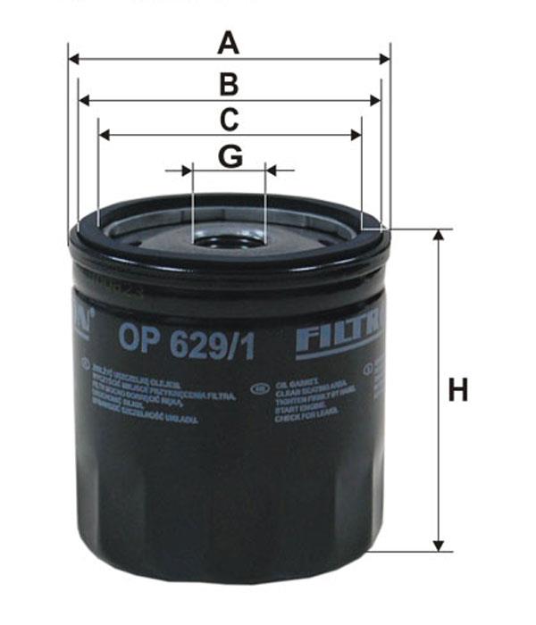 Filtron OP 629/1 Oil Filter OP6291