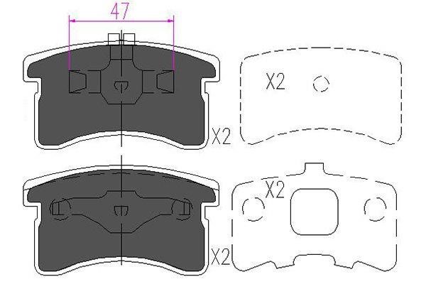 Kavo parts KBP-1506 Brake Pad Set, disc brake KBP1506