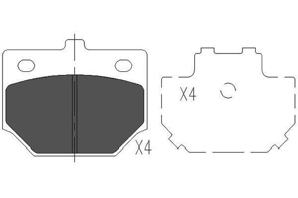 Kavo parts KBP-1509 Brake Pad Set, disc brake KBP1509