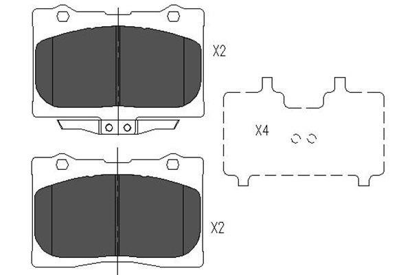 Kavo parts KBP-2039 Brake Pad Set, disc brake KBP2039