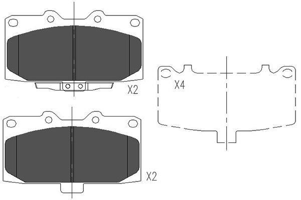 Kavo parts KBP-8003 Front disc brake pads, set KBP8003