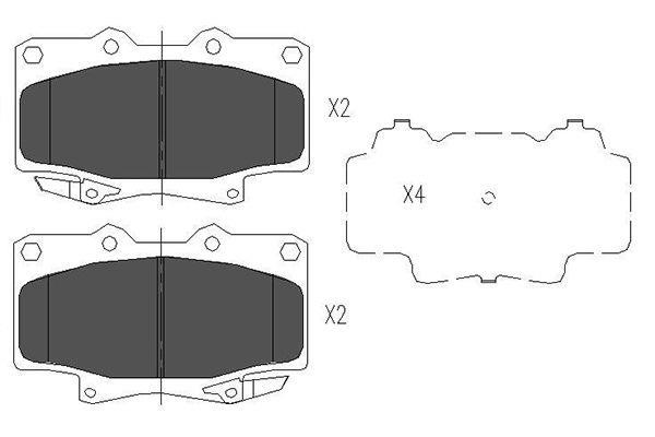 Kavo parts KBP-9043 Front disc brake pads, set KBP9043