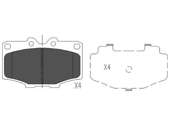 Kavo parts KBP-9028 Brake Pad Set, disc brake KBP9028